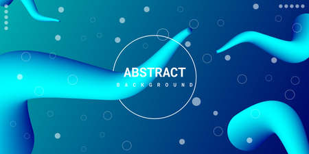 Modern abstract liquid 3d background with blue gradient. Suitable for use, posters, flyers, book...