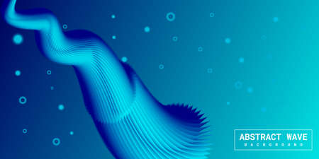 Modern abstract liquid 3d background with blue gradient. Suitable for use, posters, flyers, book covers, website backgrounds or landing pages. Vector illustrationのイラスト素材