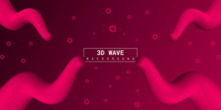 Modern abstract liquid 3d background with pink gradient. Suitable for use, posters, flyers, book...