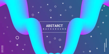 Modern abstract liquid 3d background with colorful gradient. Suitable for use, posters, flyers, book covers, website backgrounds or landing pages. Vector illustrationのイラスト素材