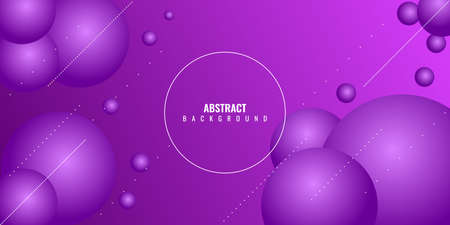 Modern geometric abstract background with circle shape in purple gradient. Vector illustrationのイラスト素材