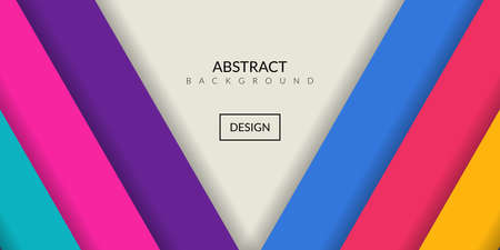 Modern abstract geometric rectangle colorful background, simple shape with trendy design. Suitable for book covers, posters, flyers, design banners. Vector illustrationのイラスト素材