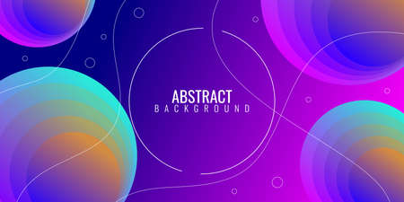 Modern geometric abstract background with colorful gradient circle shapes. Vector illustration