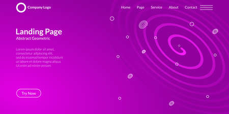 Abstract geometric shape background in purple gradient. Perfectly used for landing pages, websites, banners, posters, events, etc. Vector illustrationのイラスト素材