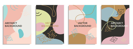 Vector set of abstract creative background. Minimal design trendy style social media stories...