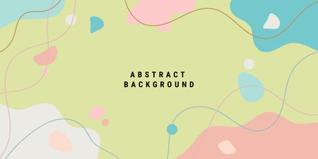 Abstract background in a minimalistic style with pastel colors. Contemporary vector Illustrationのイラスト素材