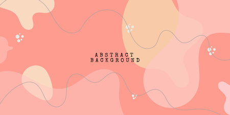 Modern background templates with organic abstract shapes and lines with pastel colors. Vector illustration contemporaryのイラスト素材