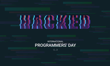 Background for international programmers day with text effect. Vector Illustrationのイラスト素材