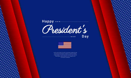 President's Day. background design with US flag. It is suitable for banners, posters, websites, advertising. Vector illustrationのイラスト素材