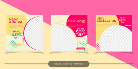 Social media post template for digital marketing and sale promotionのイラスト素材