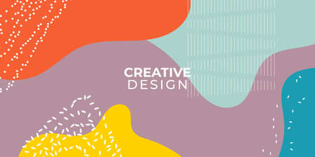 Abstract fun pattern, colorful design, geometric background. It is suitable for posters, banners,...