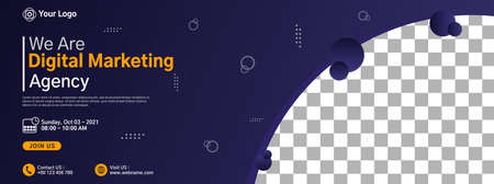 Business modern banner template design for webinar, marketing, online class program, etcのイラスト素材