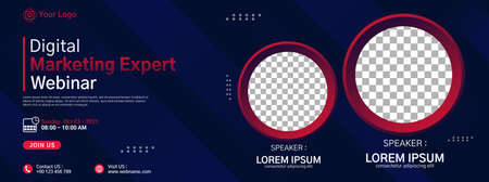 Business modern banner template design for webinar, marketing, online class program, etcのイラスト素材
