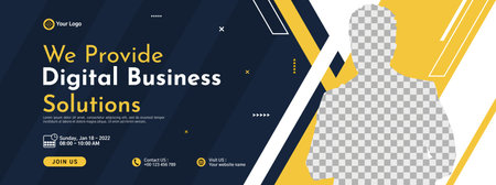 Business conference banner template design for webinar, marketing, online class program, etcのイラスト素材