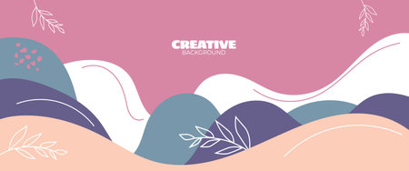 Creative simple abstract bright background, suitable for social media templates, banners, posters, etc.のイラスト素材