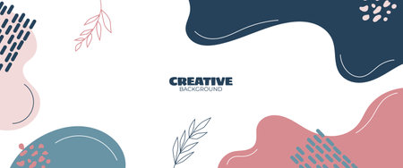 Creative simple abstract bright background, suitable for social media templates, banners, posters, etc.のイラスト素材