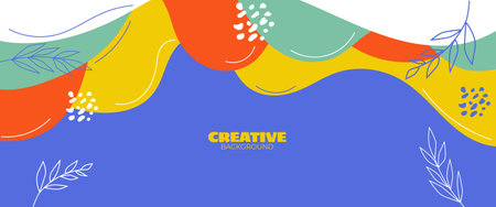 Creative simple abstract bright background, suitable for social media templates, banners, posters, etc.のイラスト素材