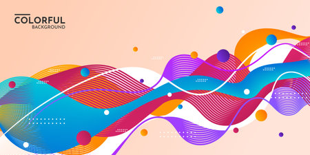 Abstract colorful shapes background designのイラスト素材