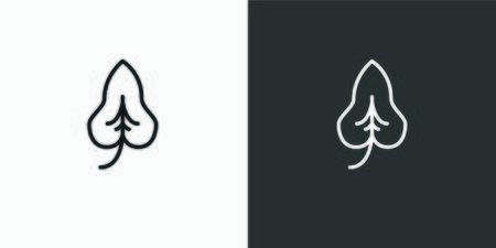 Editable leaf icon vectorのイラスト素材