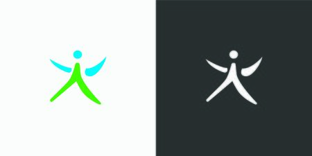 Editable Letter A icon people vectorのイラスト素材