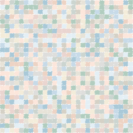 Blue and pink pastel seamless pixel pattern. Colorful and tender pixel background. Vector illustration for your graphic design.のイラスト素材