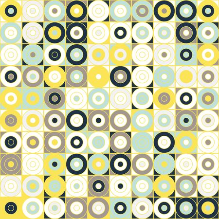 Seamless geometrical pattern with circles. Vector illustration for your graphic design.のイラスト素材