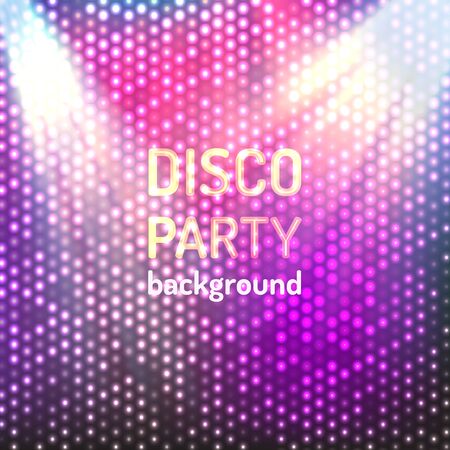 Colorful and bright violet disco party background. Vector illustration for your graphic design.のイラスト素材