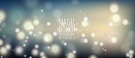 Bokeh background with shiny particles. Magical blurry background. Vector illustration for your graphic design.のイラスト素材
