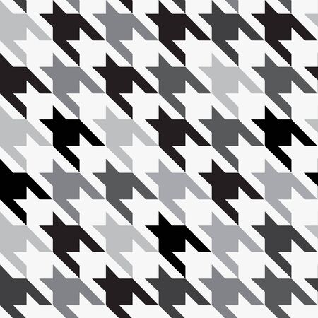 Seamless geometric monochrome pattern with polygons. Repetitive black and white broken check background. Vector illustration for your graphic design.のイラスト素材