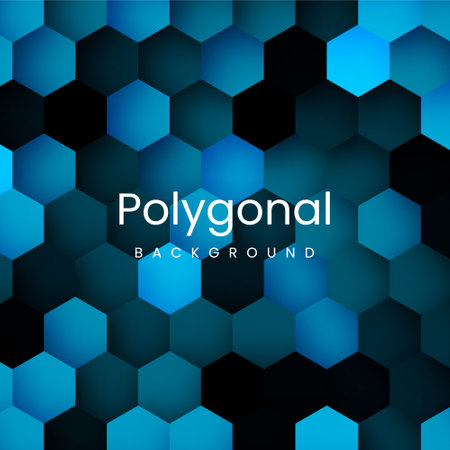 Abstract background with blue hexagons. Vector illustration. Eps 10.