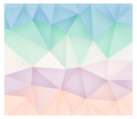 Polygon background. Abstract geometric background. Vector illustration. Pink, blue, green colors.