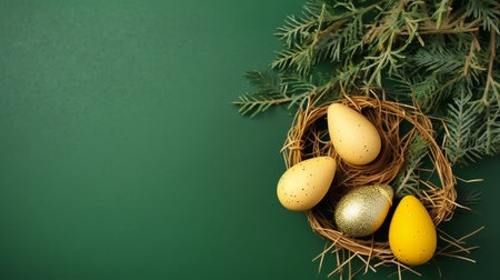 Happy Easter Day background and backdrop, cute bunny rabbit, ornament, and colorful egg, copy space...