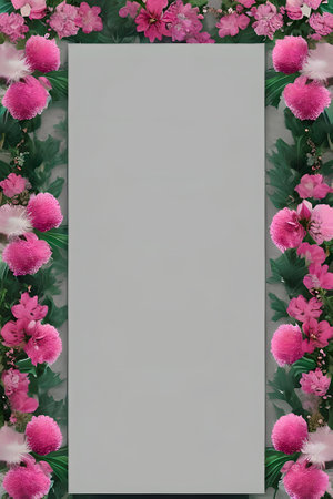 Colorful simple floral decoration, tiny flower illustration, background template, creative...
