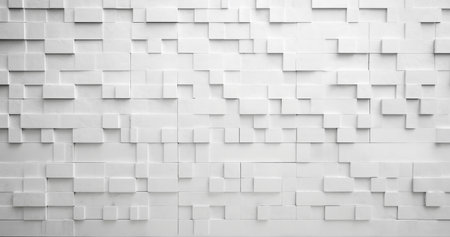 Abstract geometric texture of randomly extruded cube. Realistic 3d squares geometric background.