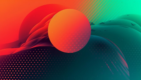 Simple minimalist retro color trendy background abstract colorful wallpaper & backdrop. Artistic...
