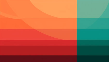 Simple minimalist retro color trendy background abstract colorful wallpaper and backdrop. Artistic digital art 3d rendering geometric line stripe bar element design material.の写真素材