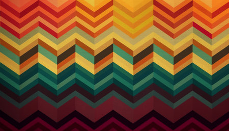 Simple minimalist retro color trendy background abstract colorful wallpaper and backdrop. Artistic digital art 3d rendering geometric line stripe bar element design material. Zigzag wave.の写真素材