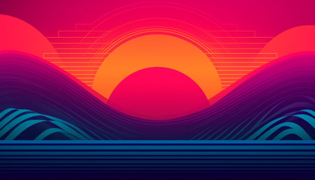 Simple minimalist retro color trendy background abstract colorful wallpaper and backdrop. Artistic...