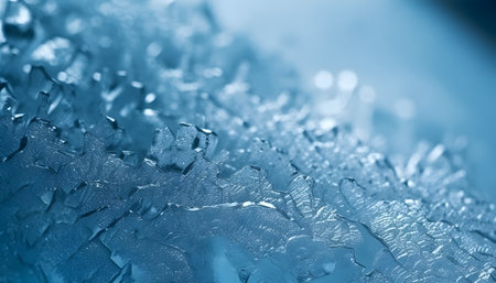 Macro shot snow flakes ice snow texture pattern background close up shot background backdrop concept...