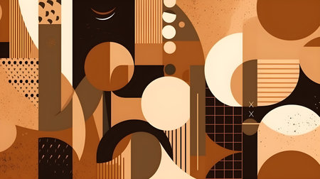 Simple contemporary retro color trendy texture background abstract colorful geometric shape...
