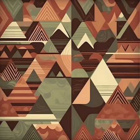 Abstract contemporary mosaic retro color trendy colorful texture geometric shape and pattern....