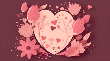 Illustration of beautiful flower bouquet decoration as background and backdrop good for invitation, greetings, wedding, valentine, or other romantic love design element.の素材