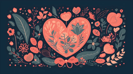Illustration of beautiful flower bouquet decoration as background and backdrop good for invitation, greetings, wedding, valentine, or other romantic love design element.の素材