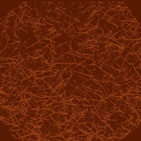 yellow fibers on a brown backgroundの写真素材