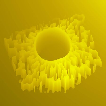yellow crown on a gold colored backgroundの写真素材