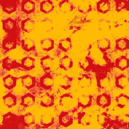 red leopard spots on yellow backgroundの写真素材