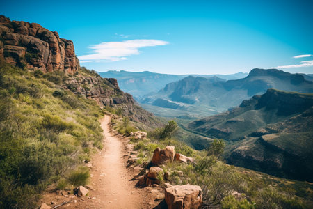 Hiking trail in Grand Canyon National Park, Arizona, USA.の素材