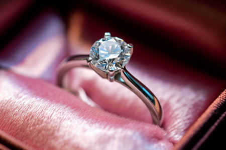 wedding ring in a box close up. wedding day conceptの素材