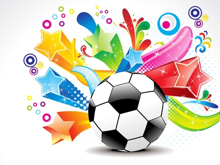 abstract football with colorful star vector illustrationのイラスト素材