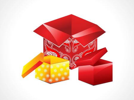 abstract girf box set vector illustration のイラスト素材